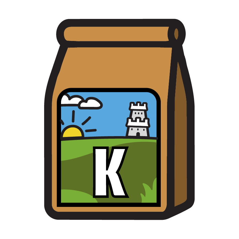 Illustratie van een zak Koens Koffie